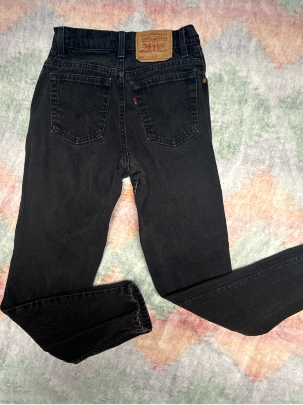 Vintage Levi's 550 Women’s Sz 7 Black Slim Straight Jeans - Picture 2 of 6
